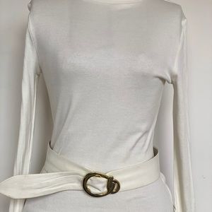 Vintage white leather belt.